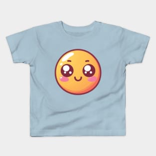 Happy Big Eyes Emoji Kids T-Shirt